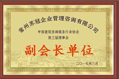 中国建筑咨询服务行业协会第三届理事会副会长单位